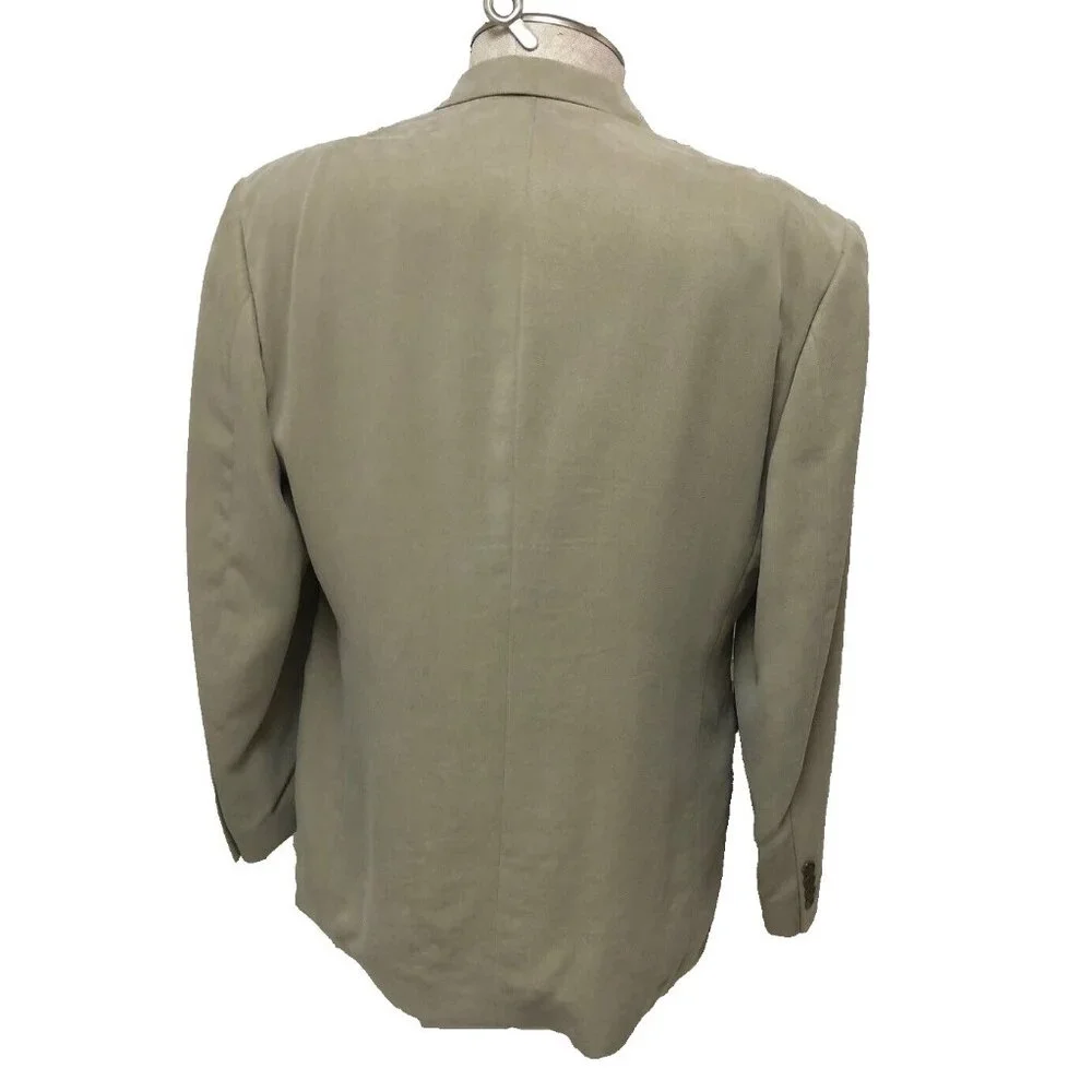 Alfani Blazer Sport Coat Men‎ 42R Tan Tencel NWOT Single Ventless Office Career